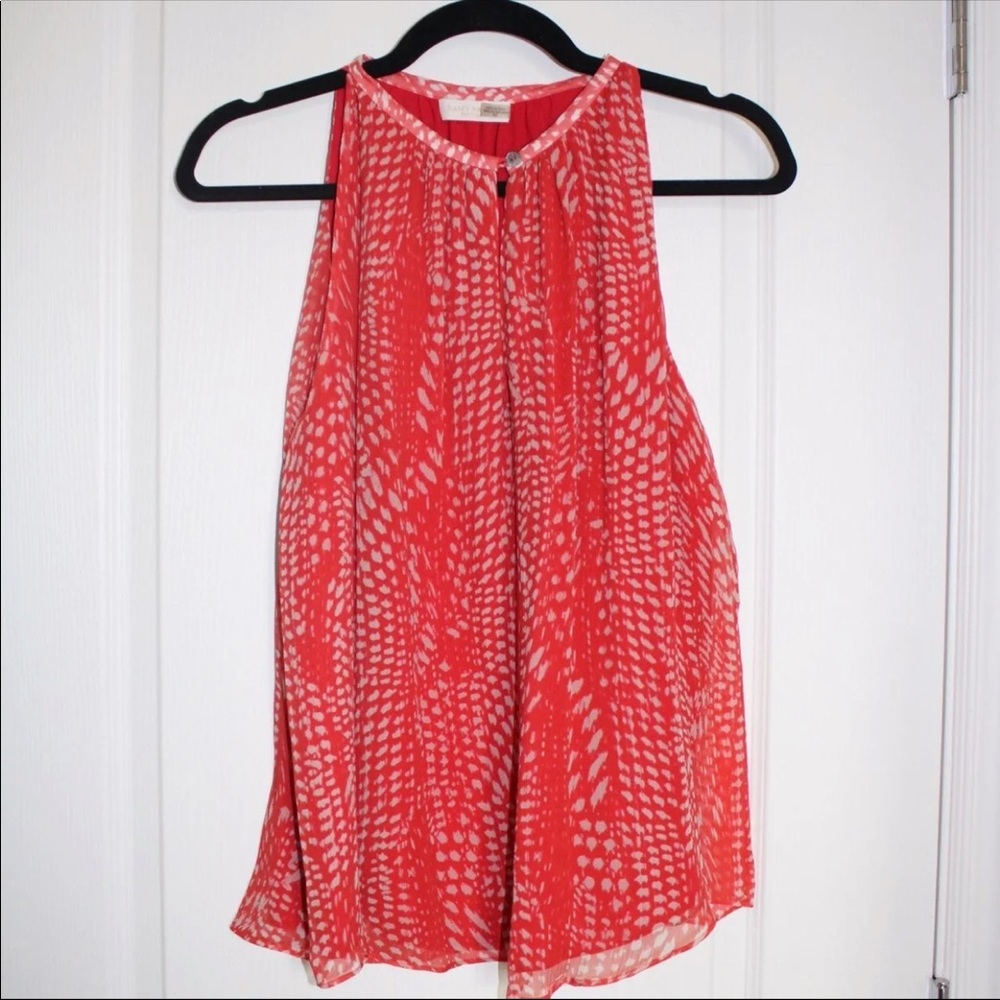 Ramy Brook Piper Sleeveless Keyhole Blouse